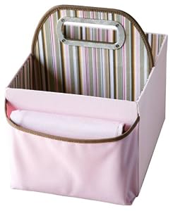 JJ Cole Collections Diaper Caddy, Pink Stripe