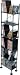 Atlantic SHF6T77 Translucence 6-Tier Media Rack, Titanium with Black