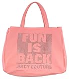 IMAGE OF Juicy Couture Fun is Back Pink Cheeks Canvas Zip Tote