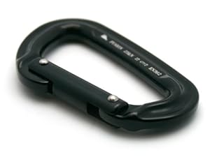 Fusion Contigua Straight Non-Locking Gate Carabiner (Black)