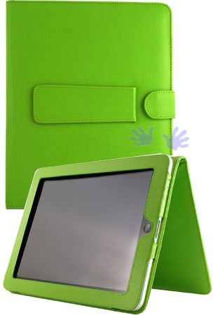 HHI Leather iPad Case with Screen Protector - Apple Green