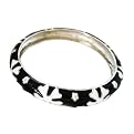 Zirconite Black Snow Flake Bangle Bracelet&nbsp;