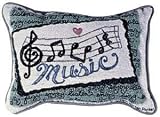 Music Notes Decorative Tapestry Toss Pillow