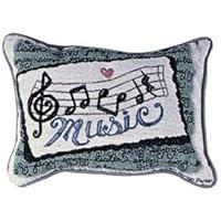 Music Notes Decorative Tapestry Toss Pillow