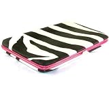 Zebra Print Flat Opera Wallet in Choice of Trim Colors