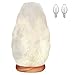 Himalayan Glow White Salt Crystal Lamp, Natural Salt Night Light, Hand Crafted Salt Lamps with Neem Wooden Base, Salts Lamp Bulb,(ETL Certified) Dimmer Switch | 5-7 LBS