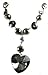 Designer Alex Carol Large Brilliant Black Crystal Heart Pendant Necklace on Gorgeous Crystal Chain Black/Hematite Tone