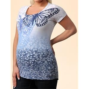 Buy A Pea in the Pod: Short Sleeve Scoop Neck Screen Print Maternity T Shirt by A Pea in the Pod