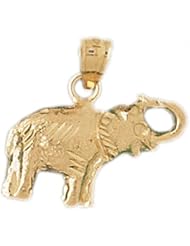 Dazzlers Solid 14k Gold Elephant Charm Pendant Available in three colors from jewelsberry (weights: 2.1 grams only)