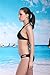 Polovi Women Swimsuit Bathing Suit Sexy Hot High Neck Knitting Bikini Set 16006BK0