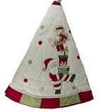 54 Quilted Christmas Tree Skirt with Santa Clause