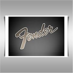 FENDER JAZZ BASS A2 Posterkunstdruck als Leinwandkopie, gerahmt