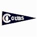 Chicago Cubs Cooperstown Wool Blend Pennant Embroidered Decorated w Logos