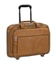 SOLO Classic Collection Leather Rolling Laptop Case, Check-Fast Airport Security-Friendly Holds Laptop up to 15.6 Inches, Tan, D529-1
