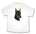 Large Doberman Pinscher face Logo Robert J May painting Men's T Shirt Small thru 5XL in 4 Colors