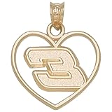 LogoArt Dale Earnhardt 14K Number Heart Pendant