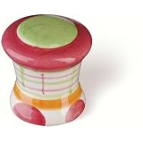 Siro Designs 81-100 Botanico 29MM Round Knob - Green Center/Pink Rim