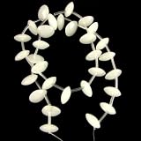 12mm white jade briolette beads 16