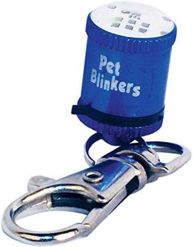 Pet and Child Safety Blinker Waterproof Blue &amp; White LED Light w/ Keychain Clip
