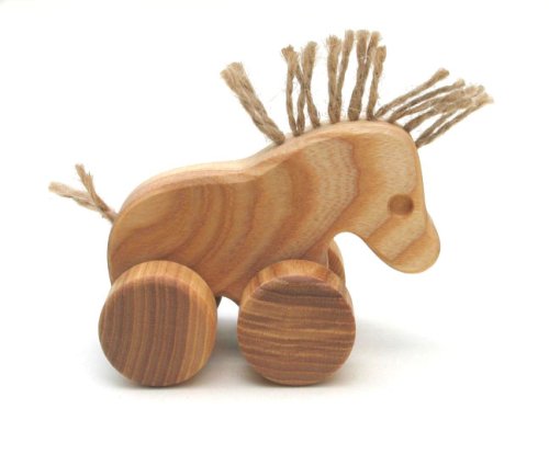 Childrens Toyshop  Toys : Push Horse - Hand Made wooden animal