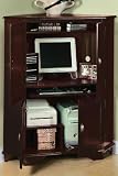 Corner Computer Armoire 57 hx47.5 w Dark Cherry