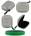Silver Ultra Slim Hard Shell Bluetooth Carrying Case for BlueAnt Z9 Z9i X3 V1 V12 + Bonus Young Micro - Live Green WristBand