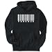 Hoodie Mens Black " Parkour BARCODE / BAR CODE " Sports Medium