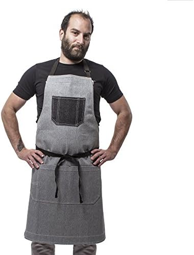 Medium Rare Chef 629208032530 Boss Apron, Grey