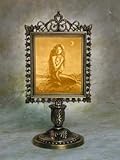 Mermaid and Child (David Delamare design) Lithophane Victorian Stand Antique Brass