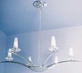 Contemporary Lamps, Hattie Six Light Glass and Chrome Chandelier by Eurofase--Excellent customer service--see our feedback.