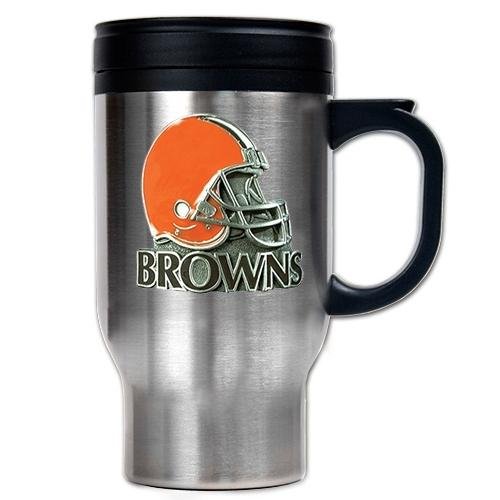 NFL Cleveland Browns 16-Ounce Stainless Steel Travel Mug - Helmet Logo