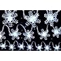Premier Chasing Led Snowflake Lights - White, 70