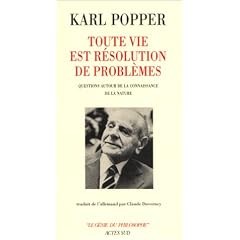 Toute vie est resolution de problemes - questions autour de la