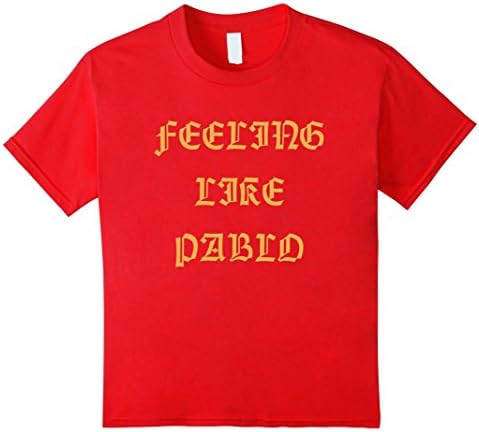 Kids Feeling Like Pablo Parody T Shirt 6 Red