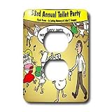 Londons Times Miscellaneous Funny Cartoons - Party Pooper. A Bit Of Potty Humor - Light Switch Covers - 2 plug outlet cover
