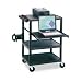 Apollo Multimedia Projector Cart, 35in.H x 24in.W x 18in.D, Black