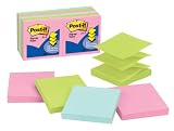 Post-it Pop-up Notes, 3 in x 3 in, Pastel Collection, 12 Pads per Pack