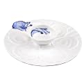 Seafood Oyster Plate 2-pc. Set - Ocean Blue
