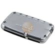 Eforcity Silver USB Memory Card Reader for Compact Flash CF I, CF II, CF Ultra II / MicroDrive / Smart Media Card / xD / Secure Digital: SD, SDC, SD Ultra, miniSD (with adapter), microSD/TransFlash (with adapter) / Multimedia Card: MMC I, MMC II, RS-MMC,