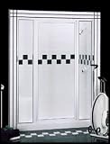 Basco Thinline Shower Enclosure 135-CUS-HM-OR. 68 1/2''xCustom, Heirloom Glass, Oil Rubbed Bronze finish