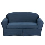 Twill Loveseat Slipcover - Indigo Denim