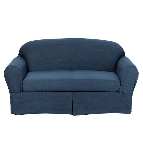 Twill Loveseat Slipcover - Indigo Denim