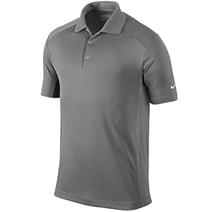 Nike Golf 2014 Dri-FIT Victory Polo Pewter Grey/White Small
