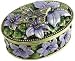Butterfly and Purple Flowers Jewelry Box