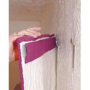 For Quilts with Sleeves -- 23"-38" No See Ums (Tm) Invisible Quilt Hangers - for quilts rugs tapestries weavings fiber art Embroidery banners all textiles and more. Proudly made in the USA. *Nine size ranges available- check other kit sizes.. Kits include telescoping bars wall brackets 3M adhesives optional screws and easy magnetic level.