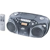 JVC RCEX26B Portable AM / FM / CD / Cassette Boombox (Black)