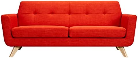 Retro Orange Dania Mid Century Modern Sofa
