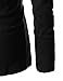 (GD93) Slim Stylish Unbalanced Metallic Leather Point Knitted Cardigan Sweaters Black US 2XL(Tag Size 3XL)