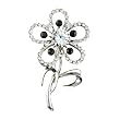 Swarovski Crystal Vintage Flower Brooches & Pins