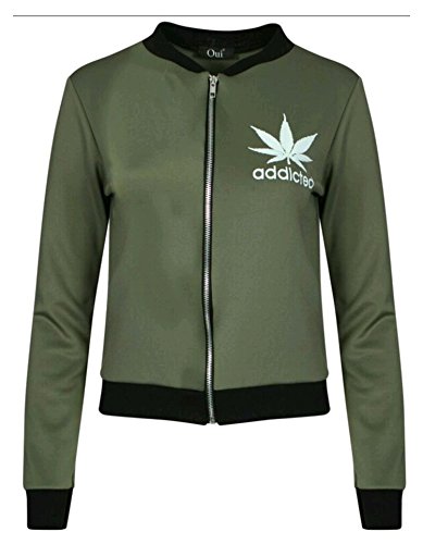 Forever Womens Classic Style Zip Up MA1 Bomber Jacket